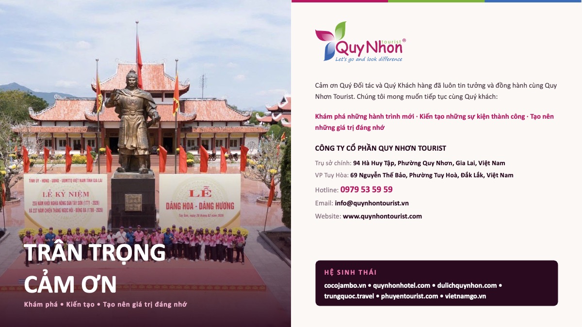 Hồ sơ năng lực Quy Nhơn Tourist - Công ty du lịch uy tín Quy Nhơn