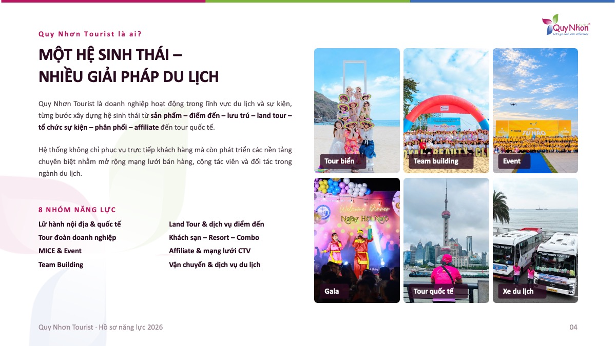 Hồ sơ năng lực Quy Nhơn Tourist - Công ty du lịch uy tín Quy Nhơn