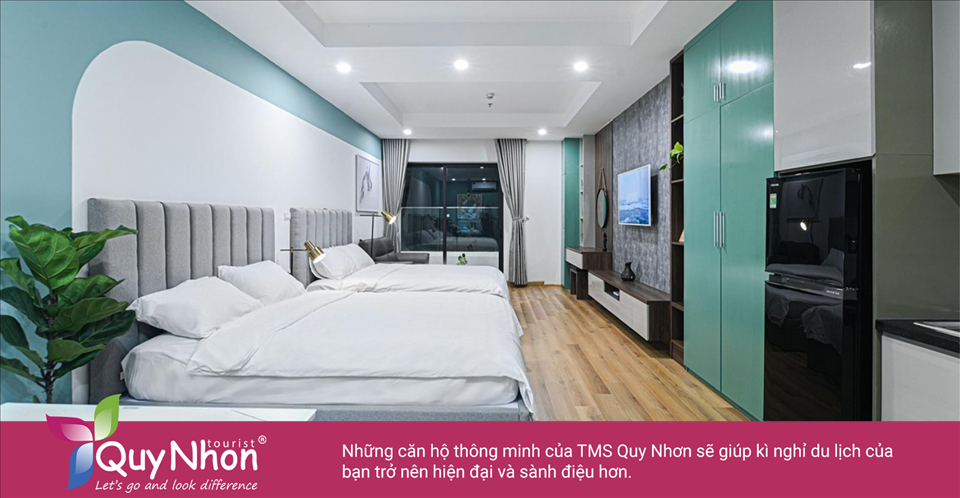 Những căn hộ thông minh của TMS Quy Nhơn sẽ giúp kì nghỉ du lịch của bạn trở nên hiện đại và sành điệu hơn - Ảnh: Roshi Apartment & Homestay TMS Quy Nhơn