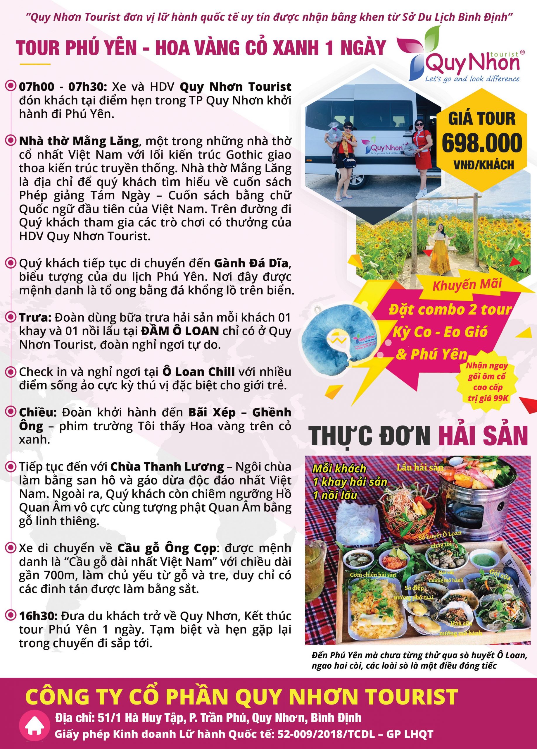 Chi phí du lịch Quy Nhơn bao nhiêu? Tour Phú Yên - Hoa Vàng Cỏ Xanh.