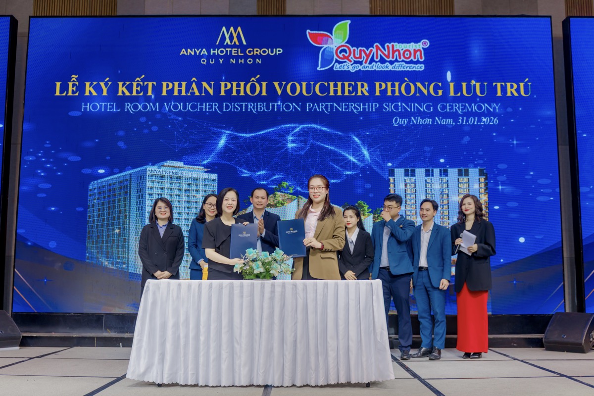 Quy Nhơn Tourist ký hợp đồxxng voucher Anya Hotel Group Quy Nhơn